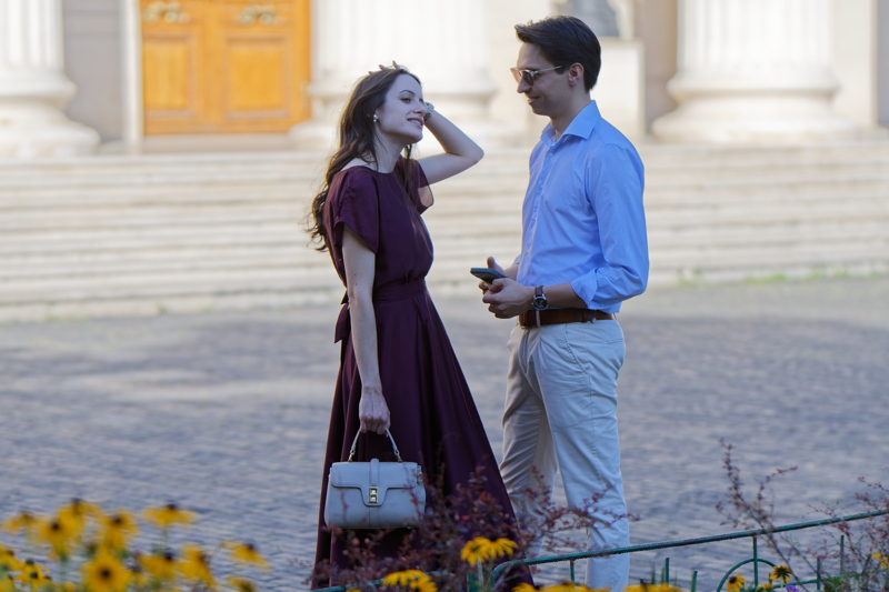 21 - Couple captured in a romantic street photoshoot